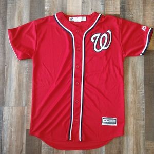 MLB Youth LG (14/16) Washington Nationals Bryce Harper #34 Cool Base Jersey, Red